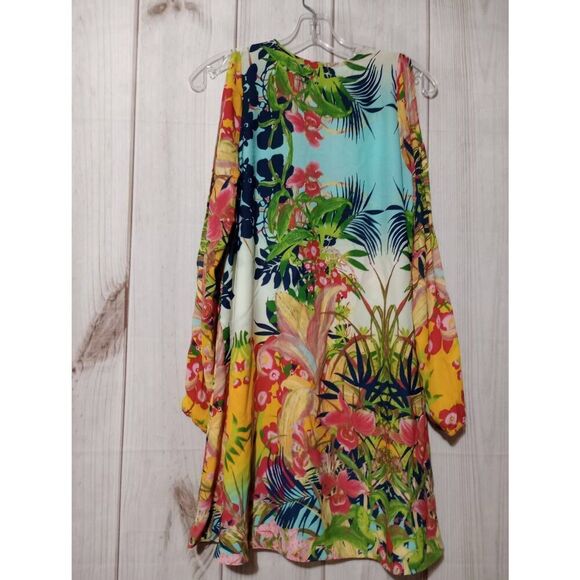 Rubber Ducky Shirt Ladies Medium Peek A Boo Long Sleeve Tunic Light Weight Tropi - Picture 2 of 5